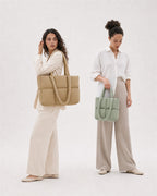 Vyla Structured Boxy Shoulder Tote Bag