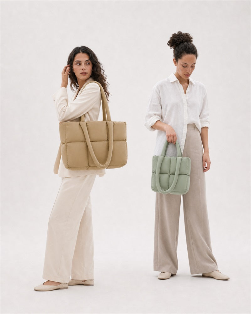 Vyla Structured Boxy Shoulder Tote Bag