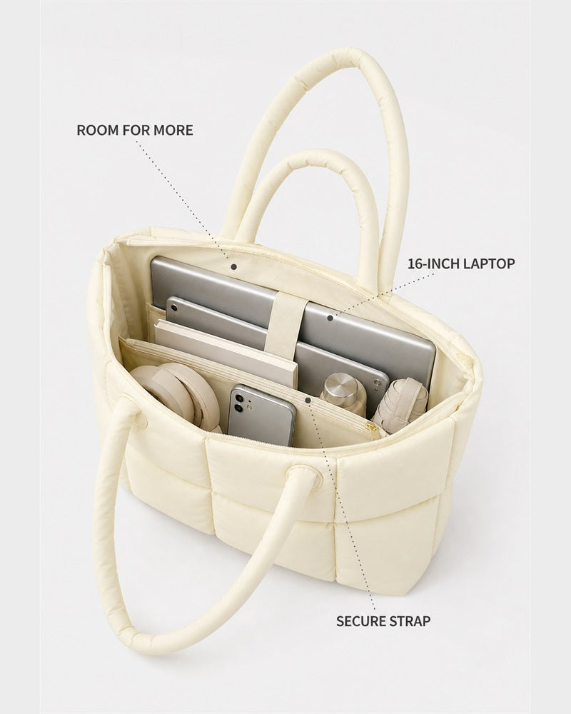Vyla Structured Boxy Shoulder Tote Bag