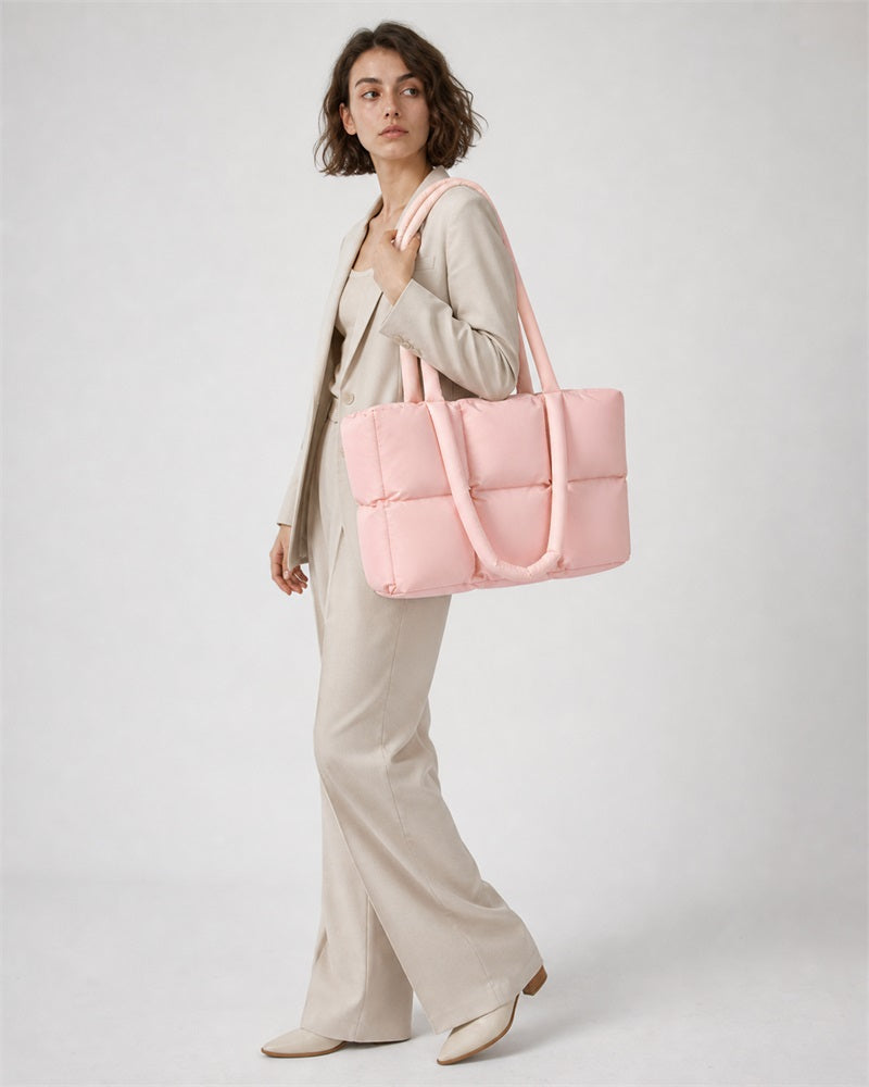 Vyla Structured Boxy Shoulder Tote Bag