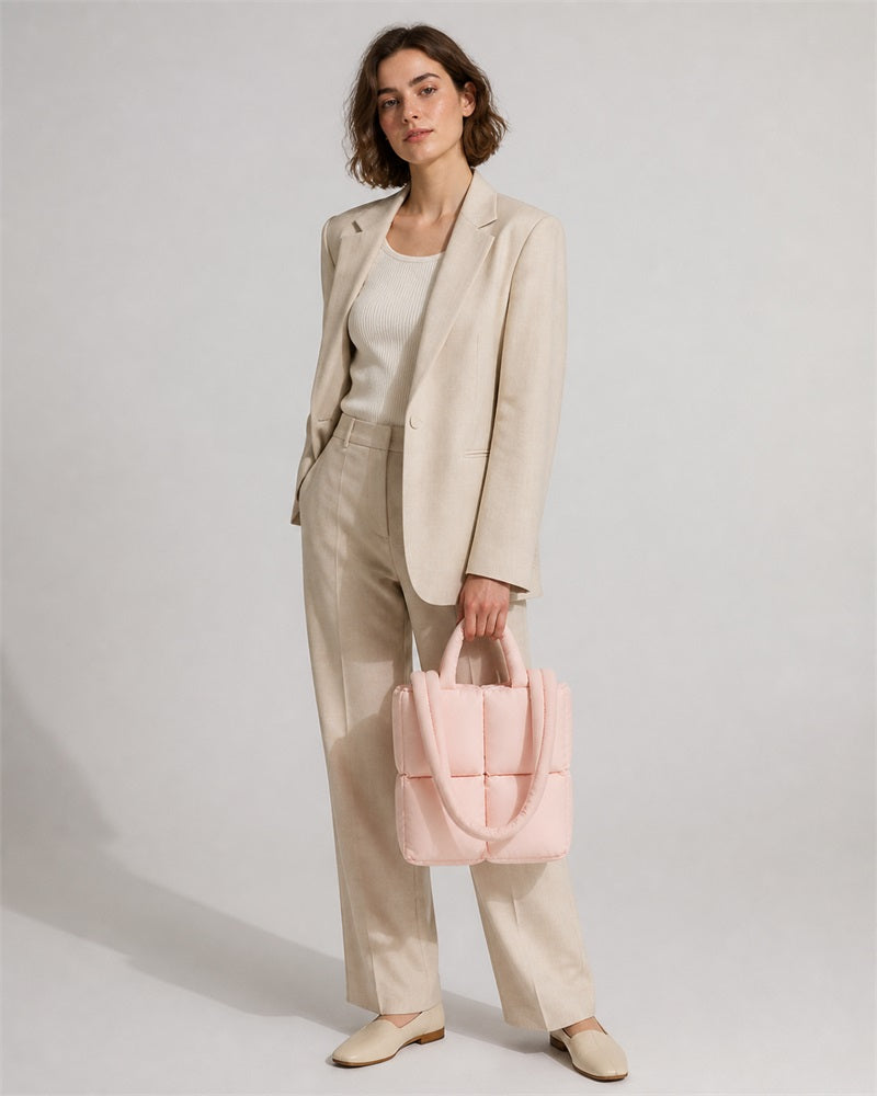 Vyla Structured Boxy Shoulder Tote Bag