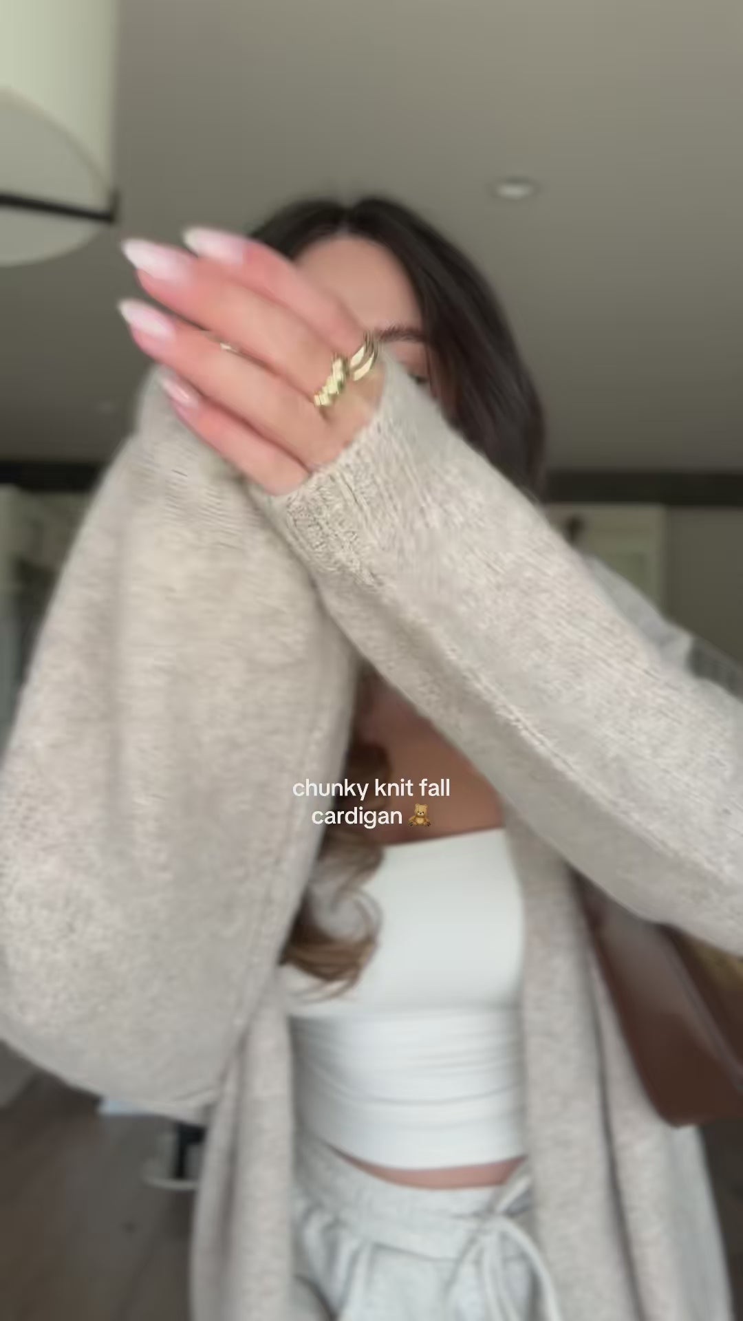 Vyla™ Oversized Lantern Sleeve Knit Cardigan Sweater