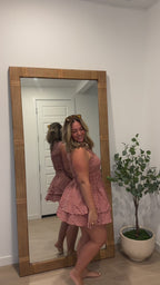 Vyla™ Smocked Gingham Sleeveless Ruffle Mini Dress