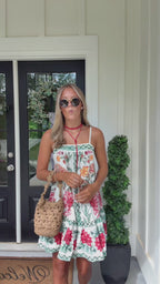 Vyla™ Boho Floral Print Slip Mini Dress