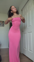 Vyla™ Strapless Backless Lace-Up Bodycon Maxi Dress