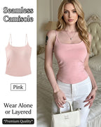 Vyla™ Ruched Built-In Bra Cami Top