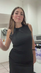 Vyla™ Sleeveless Ruched Tulip Hem Bodycon Dress