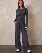 Vyla™ Soft Knit Wide-Leg Pants Set