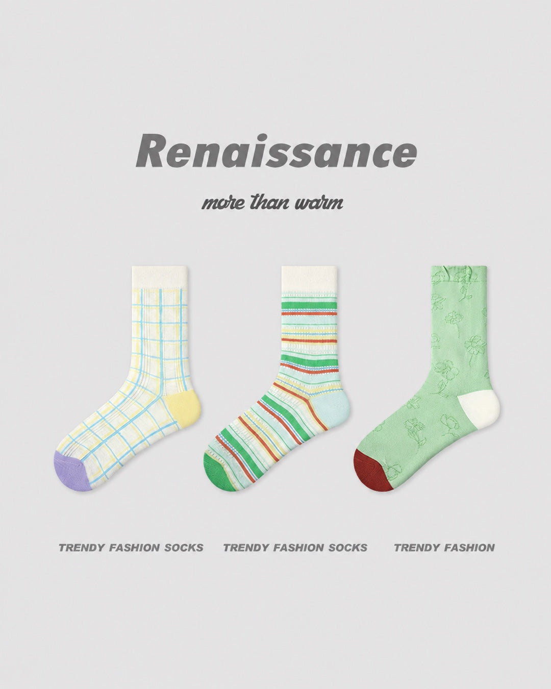 Vyla™ Garden Floral Breathable Mesh Crew Socks (3 Pairs)