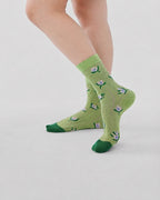 Vyla™ Garden Floral Breathable Mesh Crew Socks (3 Pairs)