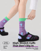 Vyla™ Garden Floral Breathable Mesh Crew Socks (3 Pairs)