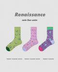 Vyla™ Garden Floral Breathable Mesh Crew Socks (3 Pairs)