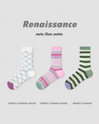 Vyla™ Garden Floral Breathable Mesh Crew Socks (3 Pairs)
