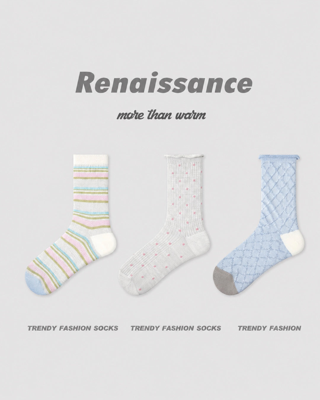 Vyla™ Garden Floral Breathable Mesh Crew Socks (3 Pairs)