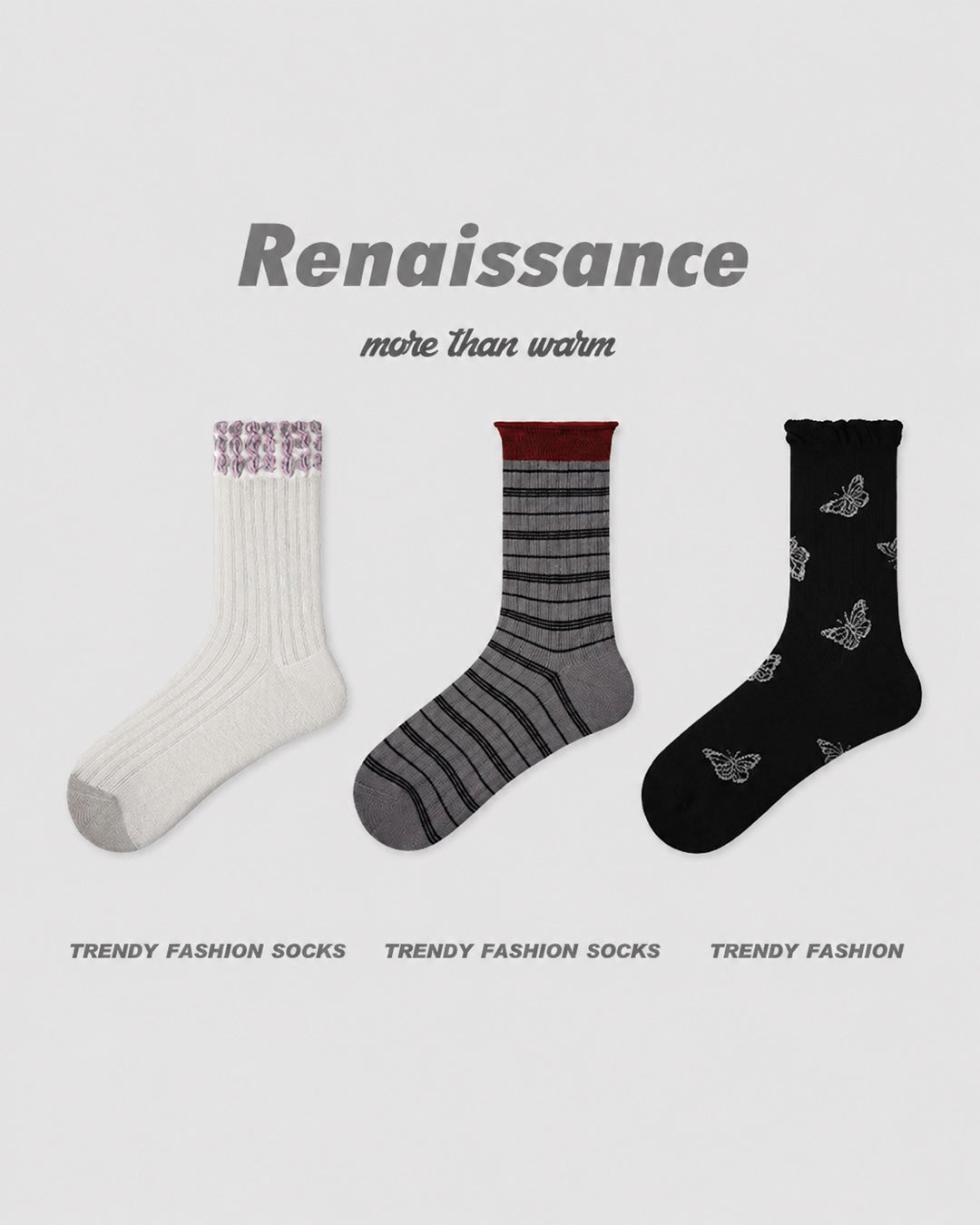 Vyla™ Garden Floral Breathable Mesh Crew Socks (3 Pairs)