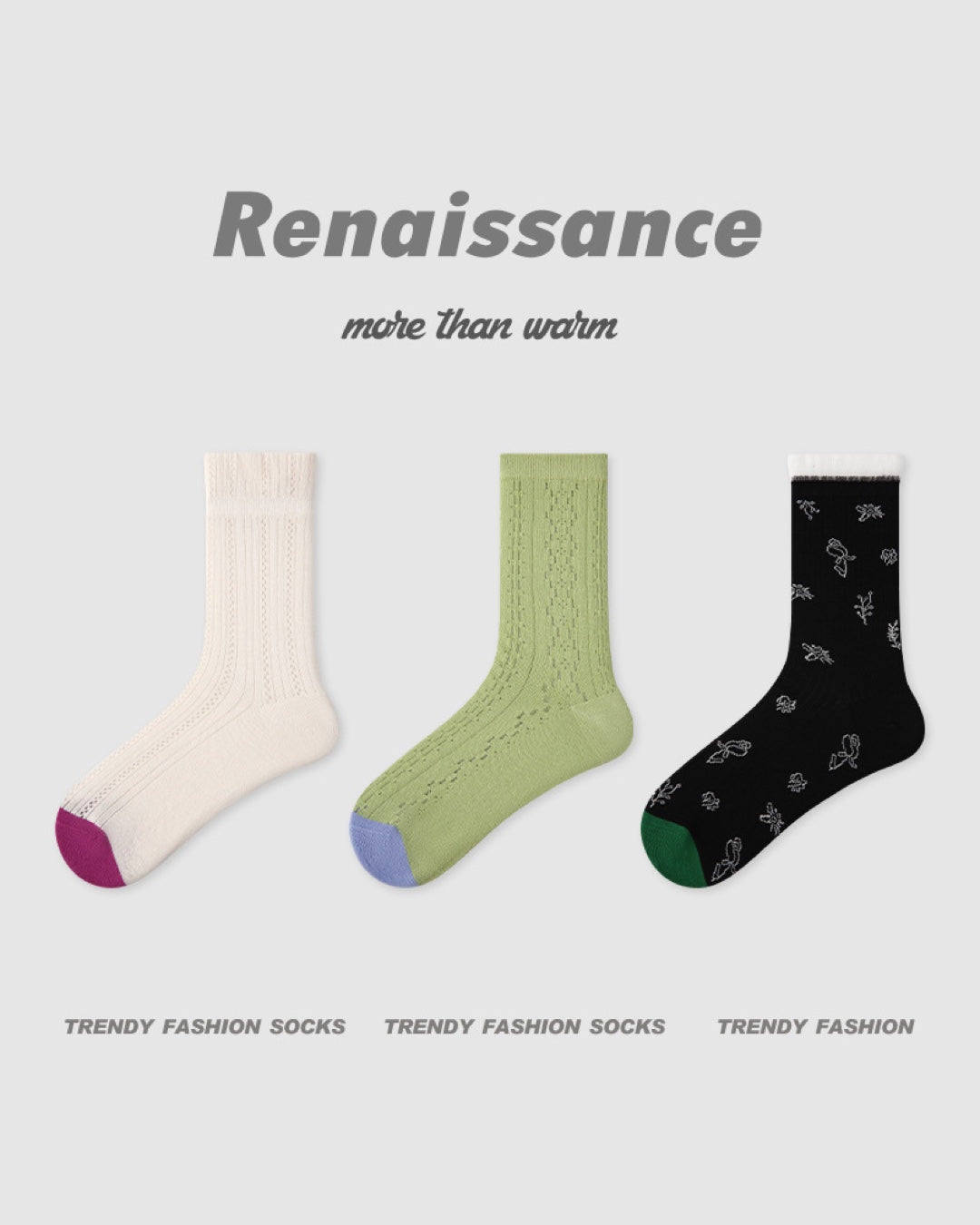Vyla™ Chic Breathable Mesh Crew Socks (3 Pairs)