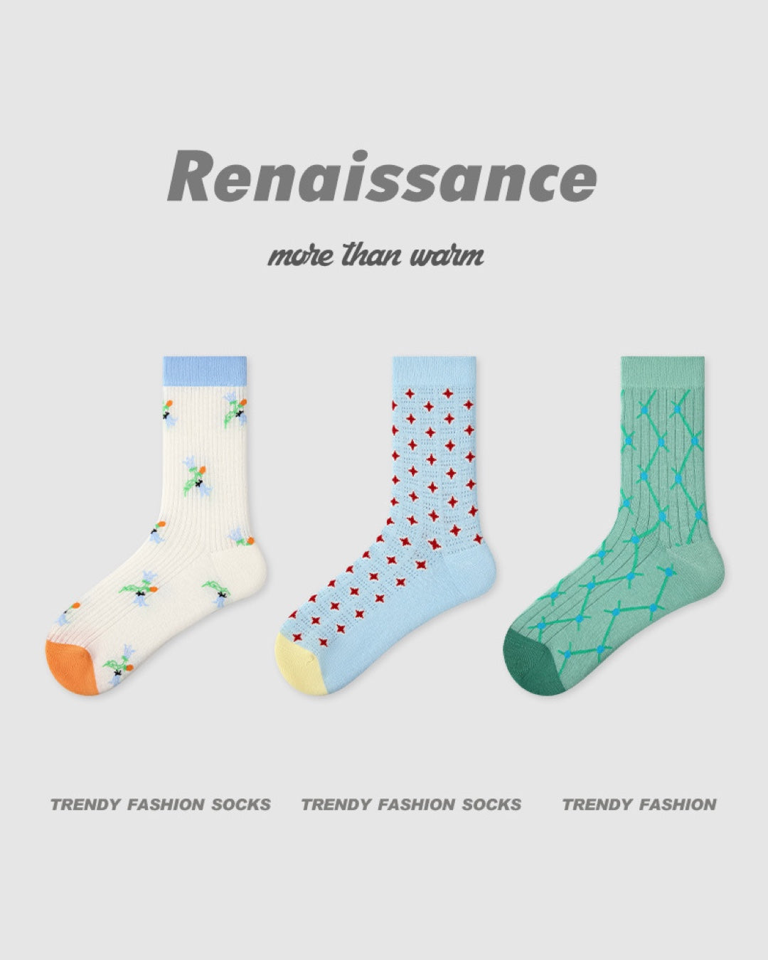 Vyla™ Chic Breathable Mesh Crew Socks (3 Pairs)