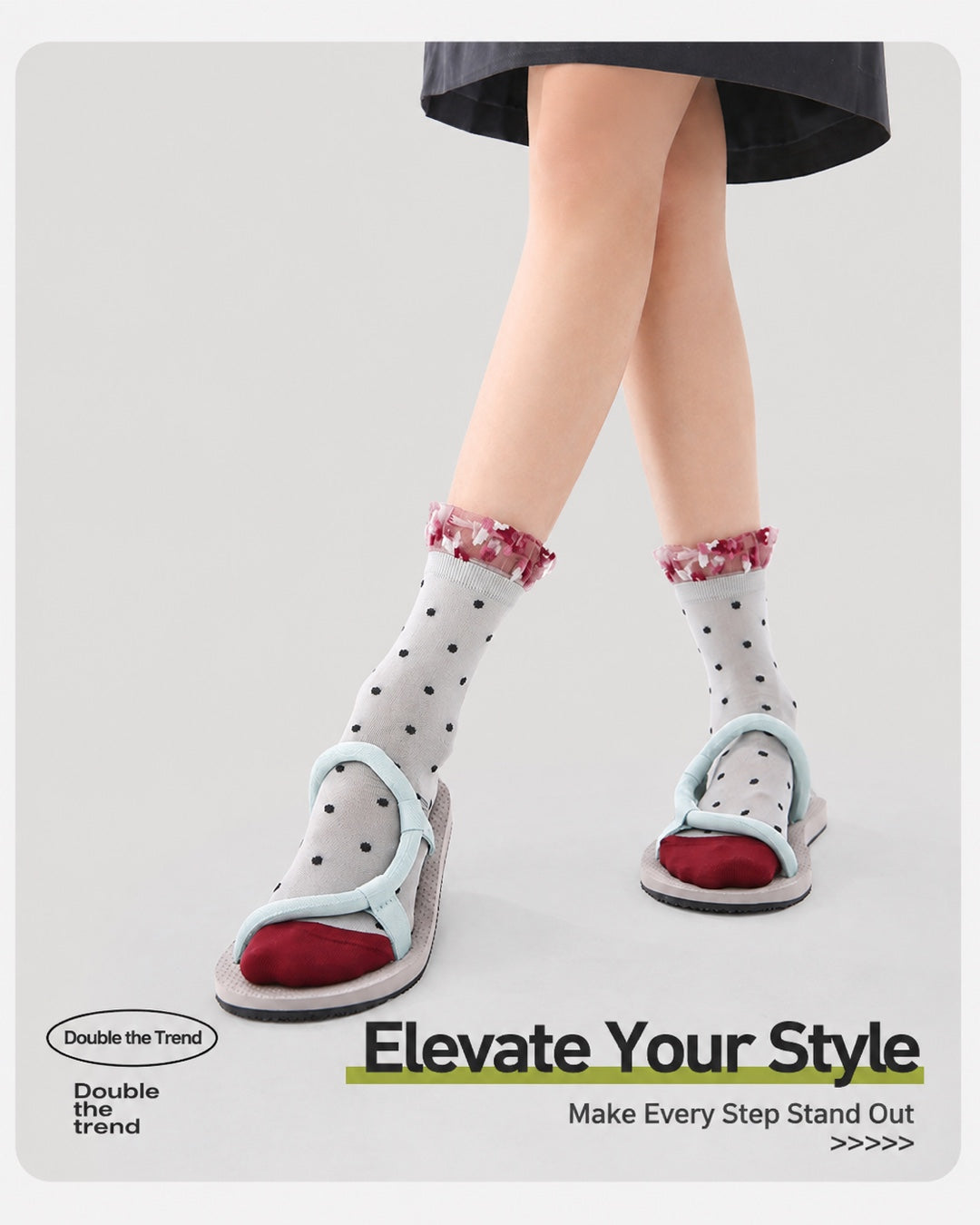 Vyla™ Chic Breathable Mesh Crew Socks (3 Pairs)