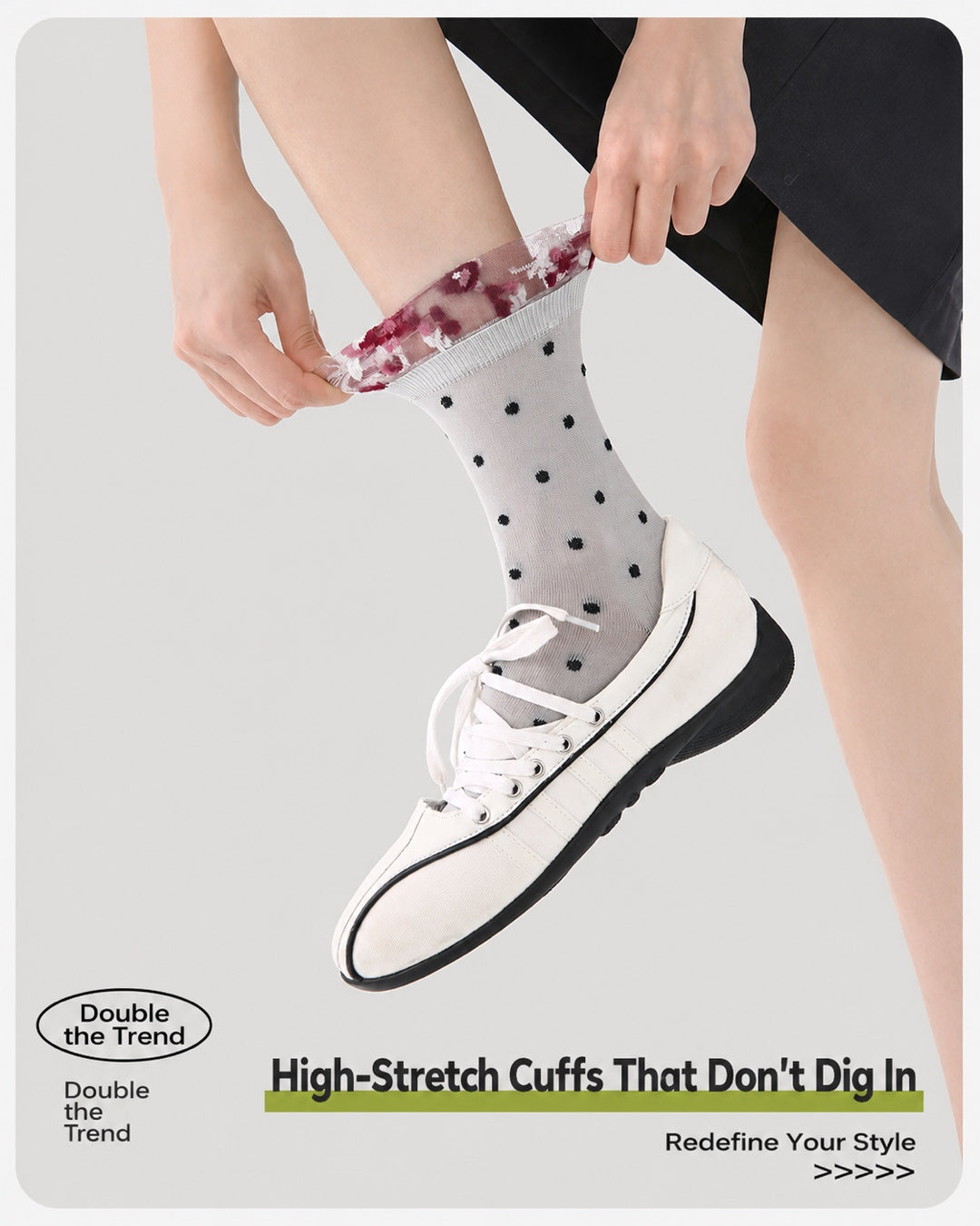 Vyla™ Chic Breathable Mesh Crew Socks (3 Pairs)