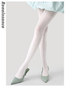 Vyla™ Floral Lace Splicing Sheer Mesh Tights