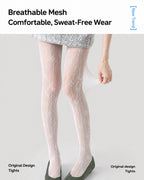 Vyla™ Floral Lace Splicing Sheer Mesh Tights