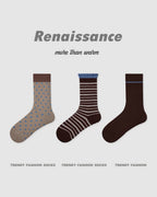 Vyla™ Colorblock Striped Polka Dot Princess Crew Socks (3 Pairs)