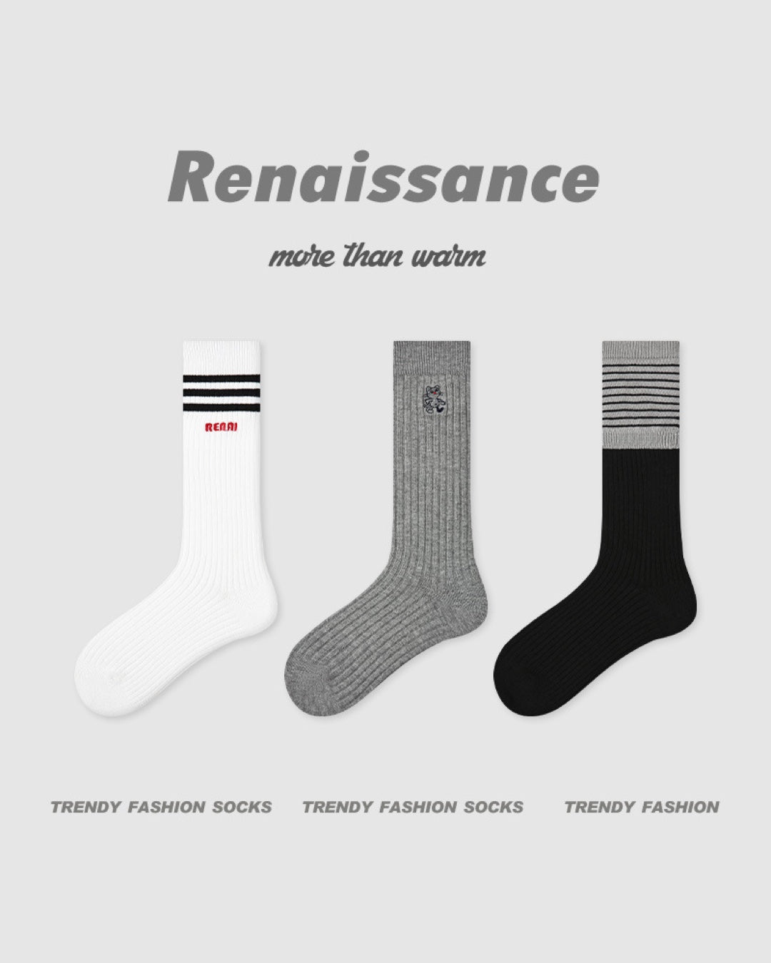 Vyla™ Colorblock Striped Polka Dot Princess Crew Socks (3 Pairs)