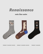 Vyla™ Colorblock Striped Polka Dot Princess Crew Socks (3 Pairs)