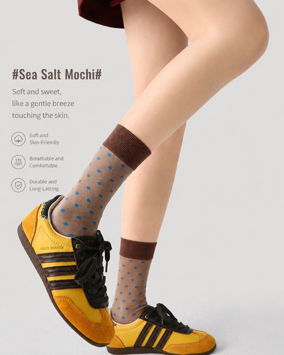 Vyla™ Colorblock Striped Polka Dot Princess Crew Socks (3 Pairs)