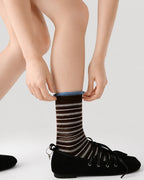Vyla™ Colorblock Striped Polka Dot Princess Crew Socks (3 Pairs)