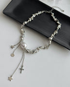Vyla™ Baroque Irregular Faux Pearl Beaded Choker Necklace