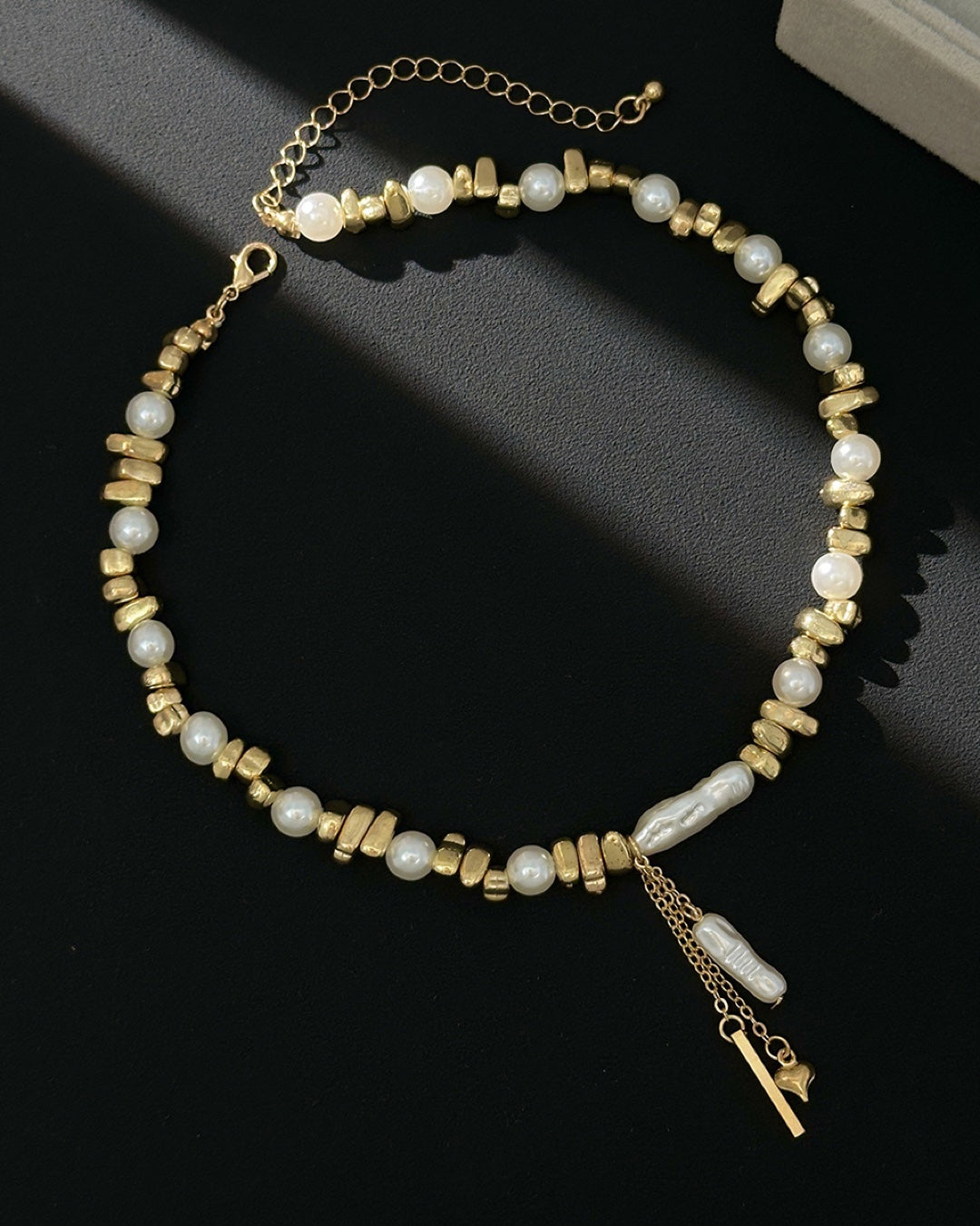 Vyla™ Baroque Irregular Faux Pearl Beaded Choker Necklace