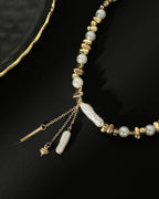 Vyla™ Baroque Irregular Faux Pearl Beaded Choker Necklace