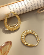 Vyla™ Stainless Steel Geometric Solid Face Hoop Earrings