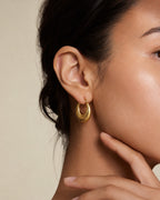 Vyla™ Stainless Steel Geometric Solid Face Hoop Earrings