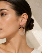 Vyla™ Multi-Layer Circle Hoop Earrings with Fabric Wrapped Detail
