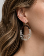 Vyla™ Multi-Layer Circle Hoop Earrings with Fabric Wrapped Detail