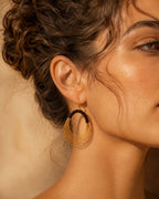 Vyla™ Multi-Layer Circle Hoop Earrings with Fabric Wrapped Detail