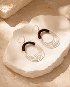 Vyla™ Multi-Layer Circle Hoop Earrings with Fabric Wrapped Detail