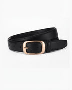 Vyla™ Gold-Tone Buckle Multi-Hole Casual Leather Belt