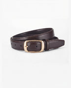 Vyla™ Gold-Tone Buckle Multi-Hole Casual Leather Belt