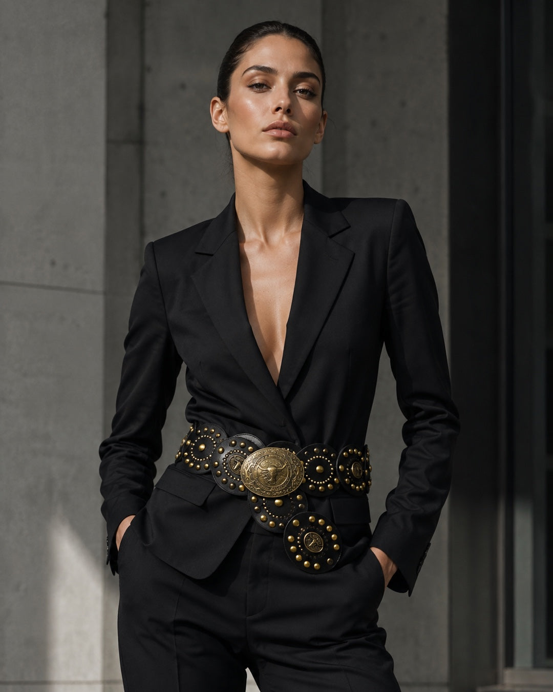 Vyla™ Vintage Western Oval Cutout Belt
