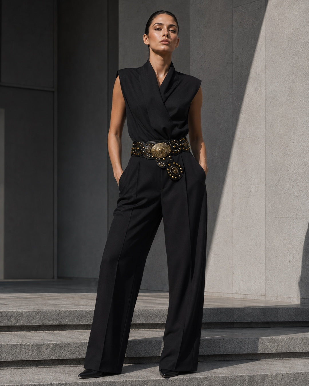 Vyla™ Vintage Western Oval Cutout Belt