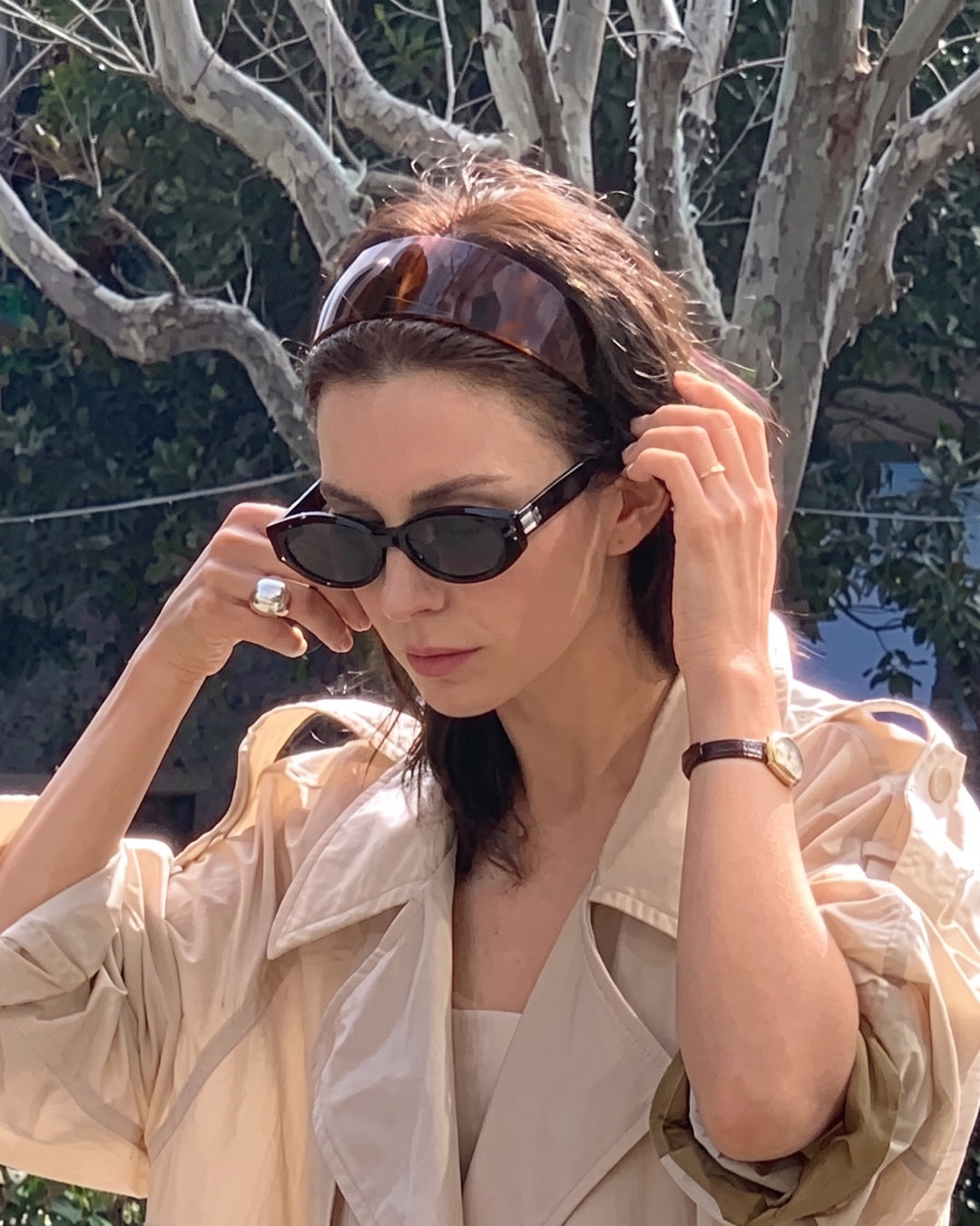 Vyla™ French Retro Tortoiseshell Wide Acetate Headband