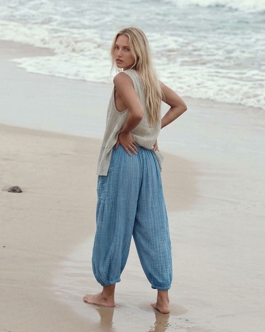 Vyla™ Casual Loose Fit Stripes Pants
