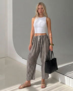 Vyla™ Casual Loose Fit Stripes Pants