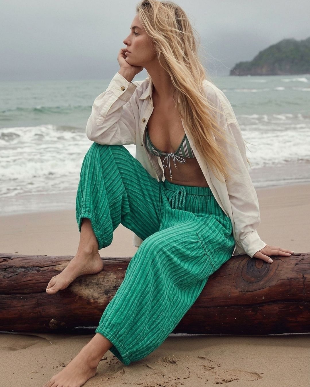 Vyla™ Casual Loose Fit Stripes Pants