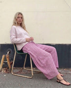 Vyla™ Casual Loose Fit Stripes Pants