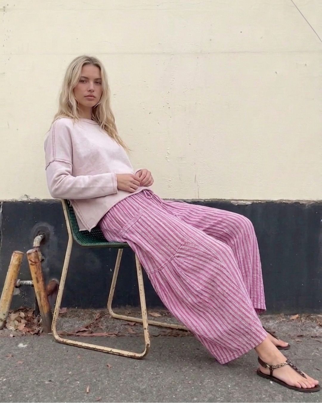 Vyla™ Casual Loose Fit Stripes Pants