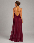 Aloveta™ Elegant V-neck Chiffon Flowy Maxi Dress